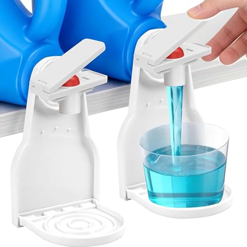 2-Pack-DelloidMaz-Laundry-Detergent-Dispenser-Cup-Holder-Drip-Catcher-Tray-Nozzle-Botton-Upgraded-Labor-Saving-Switch-No-More-Mess-or-Leaks