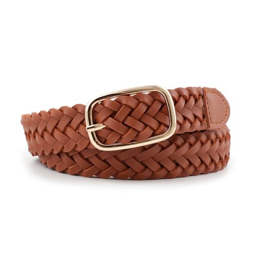 Women's Adjustable Buckle Braided Belts Casual Formal Belts With Multiple Colors To Choose From.