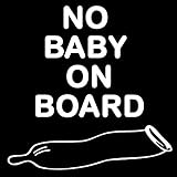 JIFENLI Autoaufkleber 12,7 Cm X 12,7 Cm Kein Baby An Bord Gebrauchte Lustige Autoaufkleber Zubehör