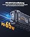 YaberAuto Starthilfe Powerbank, 6000A Auto Starthilfe, 65W USB C PD Starthilfe, 26,800mAh Starthilfe Powerbank, Starthilfegerät für All Benzin und 12.0L Dieselmotor, Starthilfe mit 600 Lumen Notlicht
