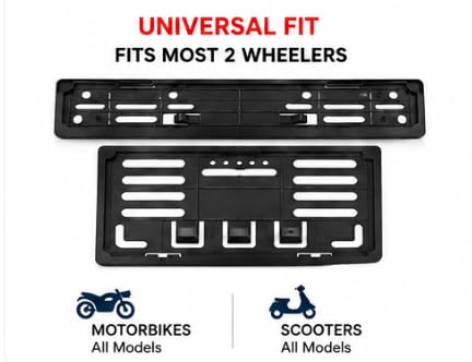 Image of HCM Number Plate Frame Set of 2 (Front & Rear) | ABS Quality Plastic | HCM High Class Materials | Easy Installation
