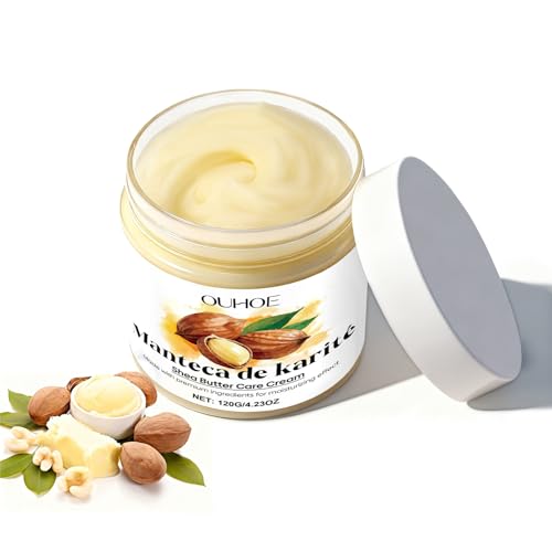120 g de beurre de karité bio, beurre de karité pur et naturel, beurre de karité lisse naturel, beurre de karité adapté à tous les types de peau et de cheveux