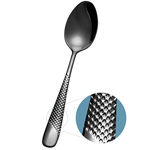 Xideman® Premium Hammered 18/10 Stainless Steel Dinner Spoons Set, 6-Piece