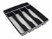 Rubbermaid No-Slip Small Silverware Cutlery Tray Organizer, Black with Gray Base 1994530