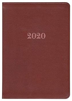 Office Product 2020 Gallery Leather Desk Monthly Format July 2019 - Dec 2020 Cognac Planner/Journal 8"x5.5" Book