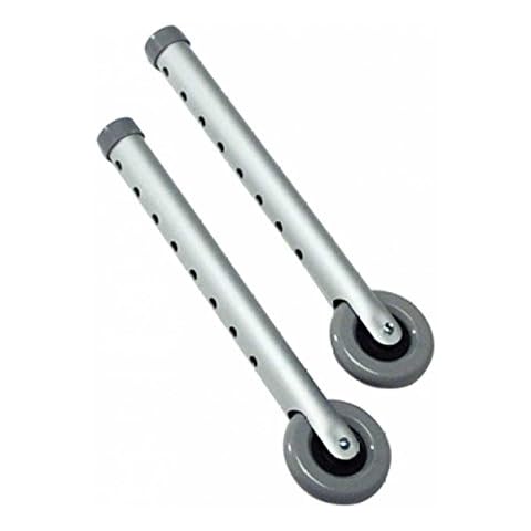 Graham-Field 603630A Lumex Fixed Walker Wheels, Universal Design with 8 Adjustment Holes, 3", Pair Cover