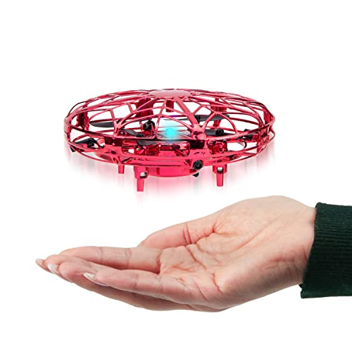 Tradeopia - Tradeopia Hover UFO Drone – Hand-Controlled Mini Quadcopter with LED Lights (Assorted Colors and Styles)