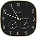 JHYS Orologio Rustico Vintage, orologio da parete silenzioso con Display termometro e igrometro Meccanismi Anti-ticchettio Stile Moderno per la cucina di casa (funzionamento a batteria)
