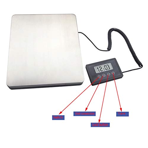 Báscula electrónica para paquetería 180kg acero inoxidable miniatura 3