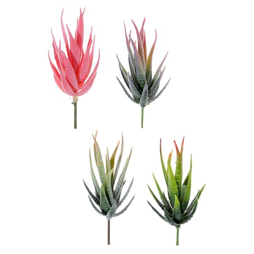 Milisten de Artificiales Accesorios para Jardín Vertical 4 Piezas de Aloe Vera en Plástico Realista Color Aleatorio para de Hogar y Bodas