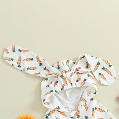 Newborn Baby Boy Easter Outfit Bunny Ear Hooded Long Sleeve Romper Jumpsuit Baby Girl Boy Spring Clothes4