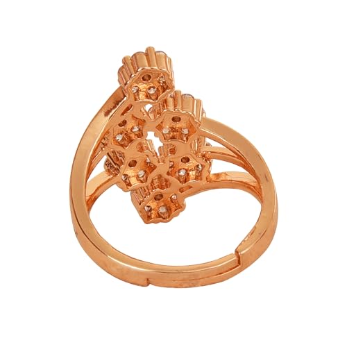 Image of Nilu's Collection Floral Adjustable Finger Ring for Women