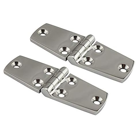 POFET 2 bisagras de puerta de acero inoxidable para barco Cover
