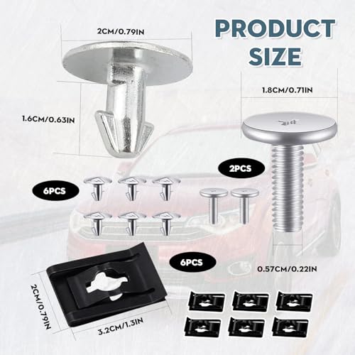 Image of 14PCS Engine Splash Shield Hardware Kit, Engine Cover Fasteners and Replacement Parts, OEM 90674-TY2-A01 90105-TBA-A00, Compatible with Honda Accord, Civic, CR-V (2014-2019)