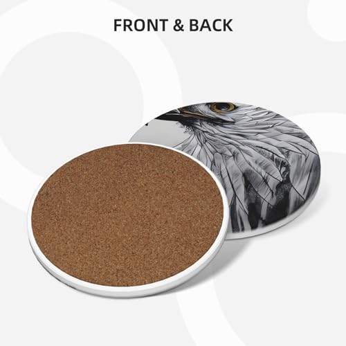 Dessous de verre en céramique aigle protection de table chic