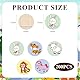 200 Stück Kinderpflaster, Ohrringe Abkleben Sport Kinder Pflaster Rund Klein, 5 Stile, Süße Cartoon-Pflaster 22 mm, Impfpflas-ter, Wasserfest P-flaster Set für Kleine Wunden Pickel Impfungen Blasen