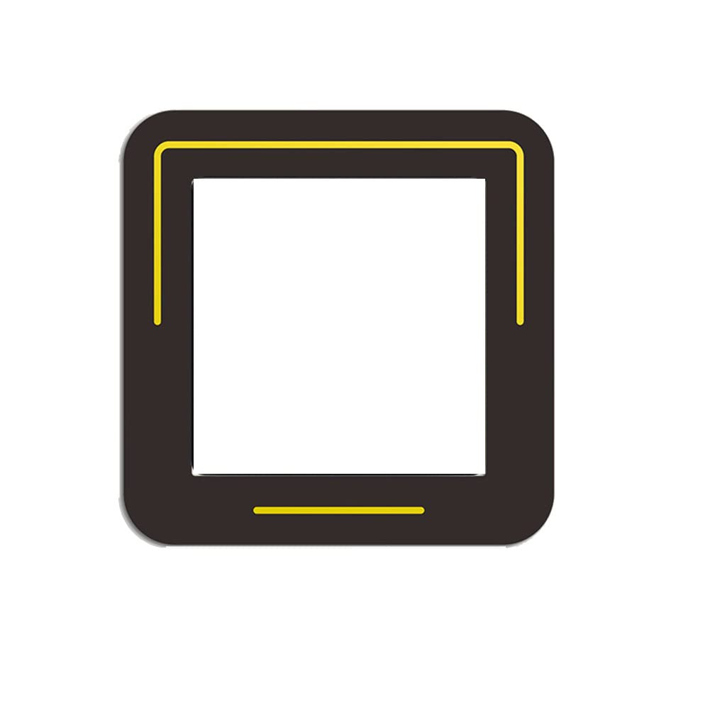 Acrylic Single Light Switch Surround Sticker, Socket Plate Surround Sticker, Finger Plate - Black Golden