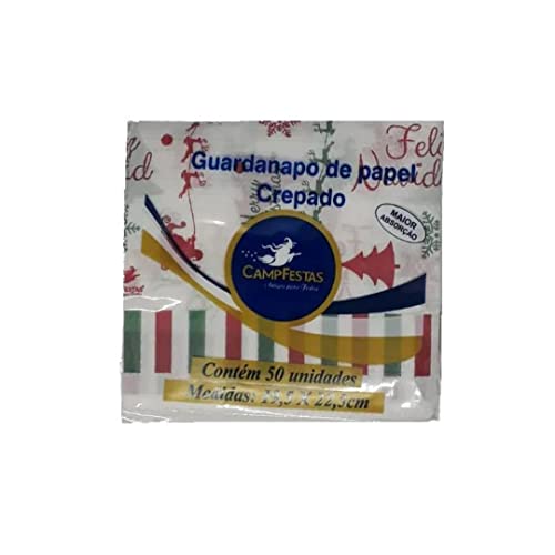 Guardanapo Descartável Papel Estampado Feliz Natal 3 unidade