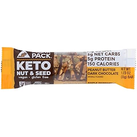 Munk Pack Keto Peanut Butter Dark Chocolate Bar, Gain Free and Plant Based, 1G Sugar, 3G Net Carbs, 5G Protein, 1.23 Oz (Pack of 12) Cover