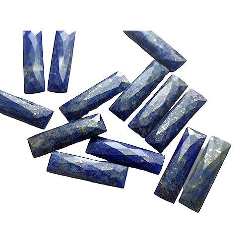 Lapis Lazuli 28x8mm en rectangle facetté pour création bijoux