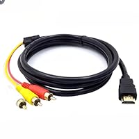 AURUM cinch hdmi adapter kabel 1,5m mit Aktiver Signal Decoder: hdmi auf 3rca adapter 1,5m Konverter für TV, Projektor, DVD, Home Cinema & Streaming Devices.