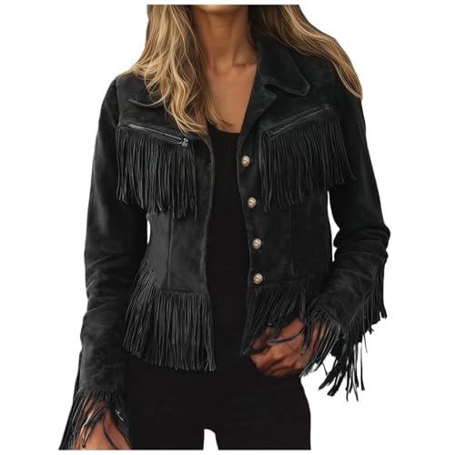 Veste à franges anti-froid coupe courte pour silhouette sublimée