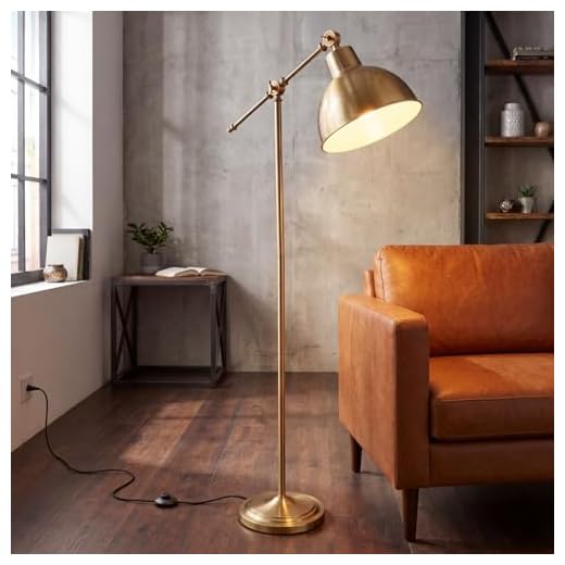 Vintage Stehleuchte in kupfer antik Höhe 135cm E27 60W, LED geeignet Wohnzimmerleuchte Esszimmerleuchte Schlafzimmerlampe