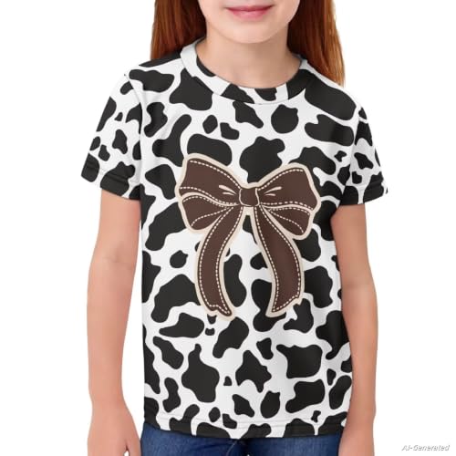 Image of Renewold Kids Novelty T-Shirt for Girls Boys Short Sleeve Crewneck Summer Tee Soft Breathable Graphic Shirt for Age 2-16