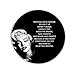 Magnes na lodówkę Marylin Monroe "Nothing Lasts Forever...", okrągły, 75 mm, w czarnym woreczku z organzy