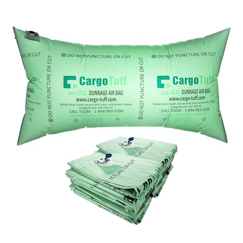 IDL Packaging 36" x 66" Dunnage Airbags, Woven PP, Level 1 (Pack of 20) - Made in USA - Fill The Void in Trucks and Intermodal Shipments, Reusable - Load Securement Airbags for Container Stuffing