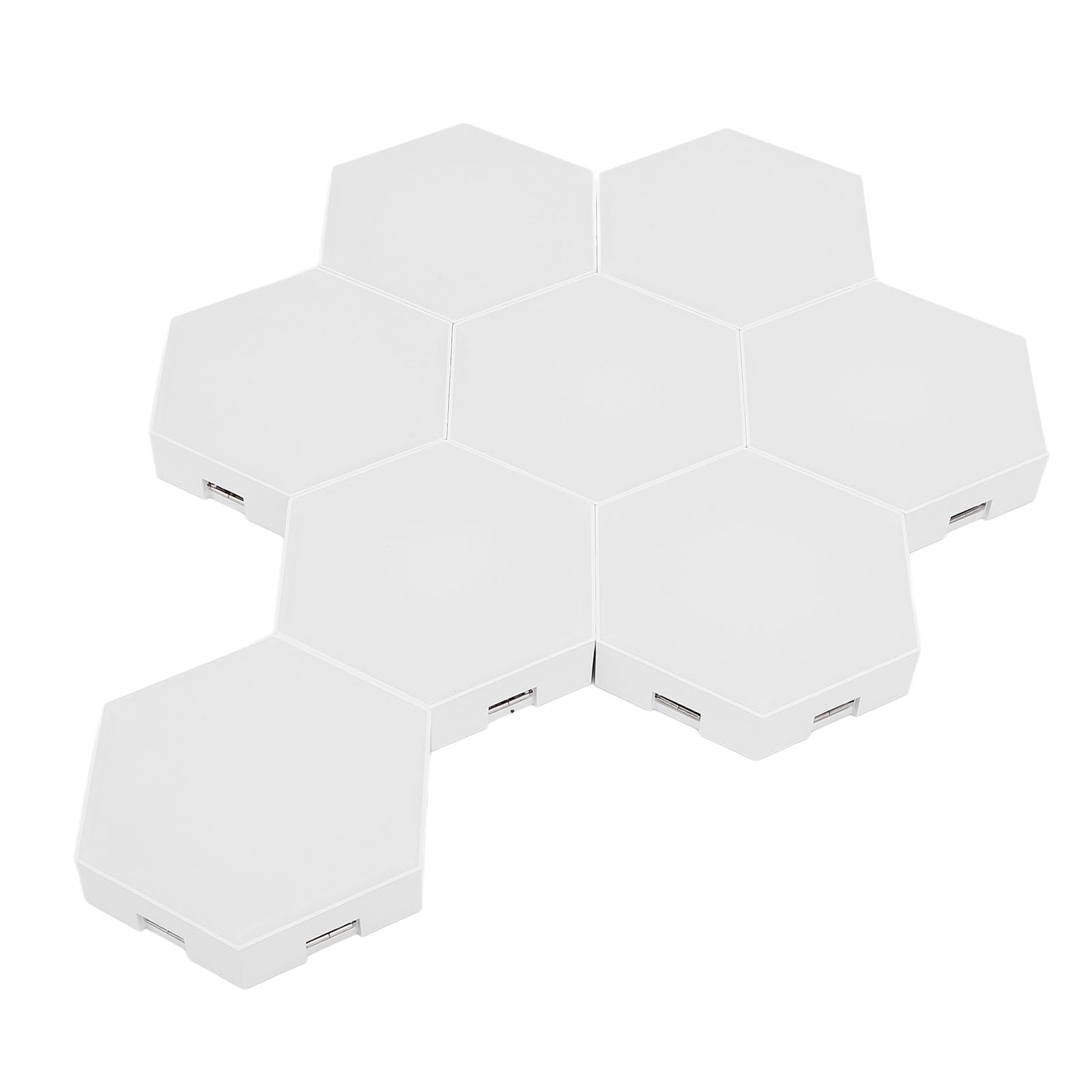 8 Ensembles de Panneaux Lumineux Hexagonaux avec Commande Vocale, Synchronisation de la Musique, Lumière LED RVB Hexagonale avec Application et Télécommande, Lumières LED