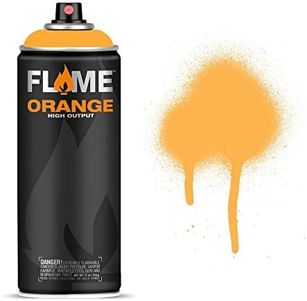 Molotow Flame Orange Spray Paint - Matt Acrylic 400ml Can Deep Black FO-904