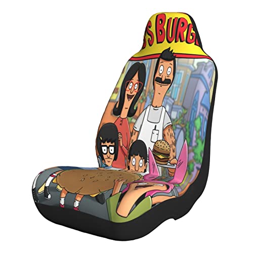 ORPJXIO Car Seat Covers Bob's Anime Burgers Car Front Seat Protector Vehicle Seat Cover Automotive Accessories Fit Auto Truck Van SUV 1 PCS