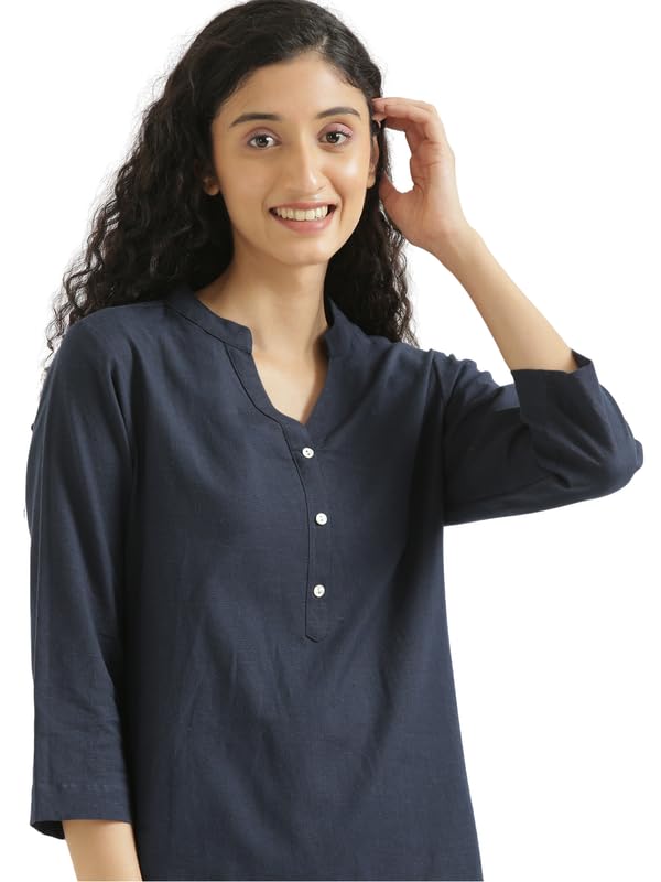 Image of SAADAA Women's Cotton Kurta Pant Set - | Soft, Breathable Fabric | Comfortable Daily Ethnic Wear