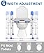 HOMLAND Raised Toilet Seat with Handles, Toilet Seat Riser for Seniors with Adjustable Height & Width, 400lb Handicap Elevated Toilet Seat for Elderly, Pregnant, Bathroom, Fit Any Toilet