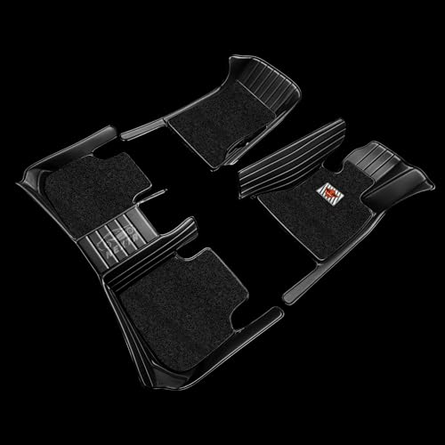 Image of 10D Car Floor Mat for Tata Punch Ev (Model 2026) | Nappa Leather | Luxurious & Elegant Look | 100% Waterproof and Washable | Custom Fitted |- Full Black