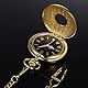 HICARER Vintage Gold Taschenuhr Stahl Herrenuhr mit Kette