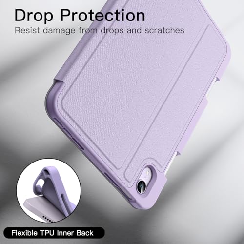 Image of JETech Folio Case for iPad mini A17 Pro /6th Gen (2024 /2021), Purple