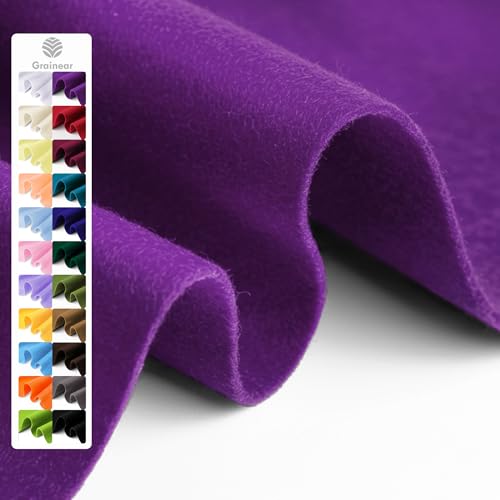 Image of Purple Soft Felt Sheet, 18 inch x 36 inch, 1.6mm Thick Acrylic Felt Fabric | Premium Craft Felt for Sewing, DIY Projects, Embroidery, Decorations, Art, and School Projects
