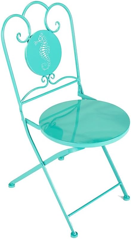 The Lakeside Collection Foldable Metal Icon Tables or Chairs - Seahorse Chair