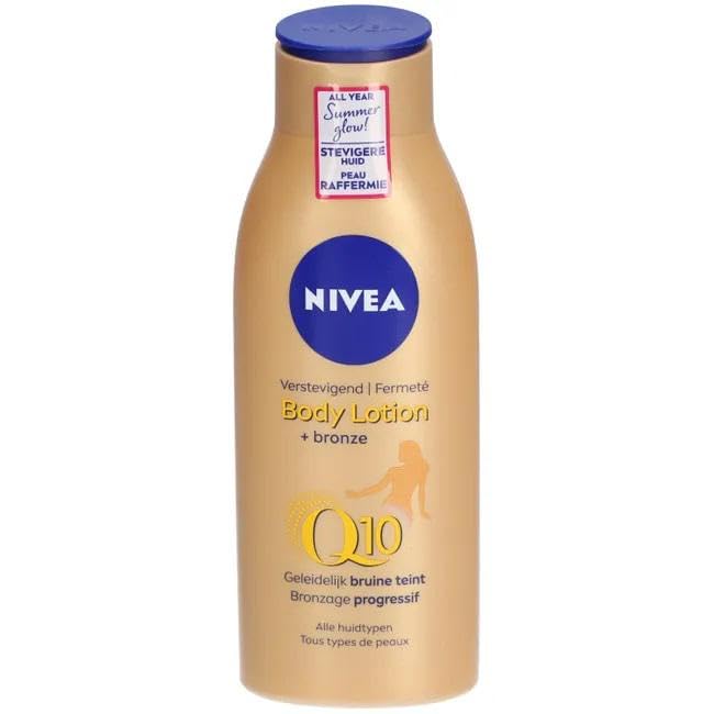Nivea Body Lotion Q10 Reafirmante + Bronce, 6 unidades, 400 ml