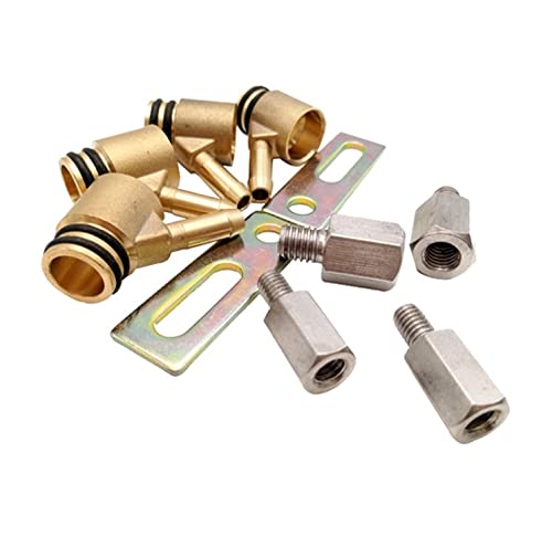 PUBCV No Holes Injector Adapter/Fit For LPG Gas Fuel Car Conversion Kits M6+M8 (Color : Yellow)