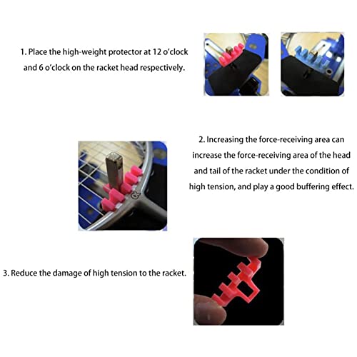 Adaptador de carga de corda de raquete, dissipador de carga de raquete de badminton PVC para esporte