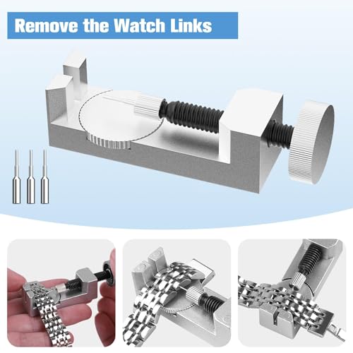 Kit de ferramentas de remoção de elos de relógio, ferramenta de reparo de remoção de pinos de pulsei
