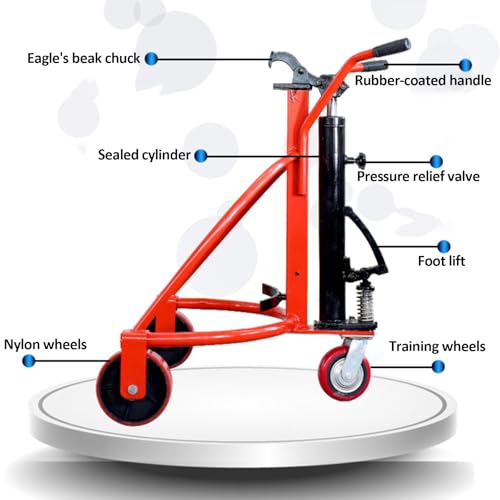 Carretilla hidráulica para barriles con elevación manual miniatura 3