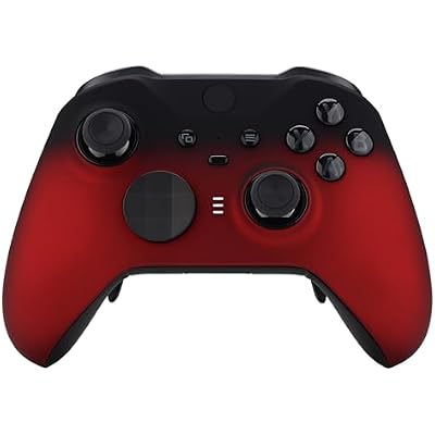 eXtremeRate Shadow Scarlet Red Soft Touch Grip Faceplate Cover, Front Housing Shell Case Replacement Kit for Xbox One Elite Series 2 Controller Model 1797 - Controller NOT Included