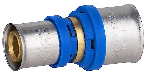 Raccord Multicouche à Sertir Multi profils TH-H-U jonction réduite diamètre Ø26 mm - Ø20 mm - Norme NF 545 pour réseau d'eau potable et chauffage NOYON & THIEBAULT