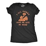 Womens Yall Gonna Make Me Lose My Mind T Shirt Funny Halloween Headless Horseman Tee for Ladies Funny T Shirts Halloween Tops for Women Cool Sarcastic Top Black - XL
