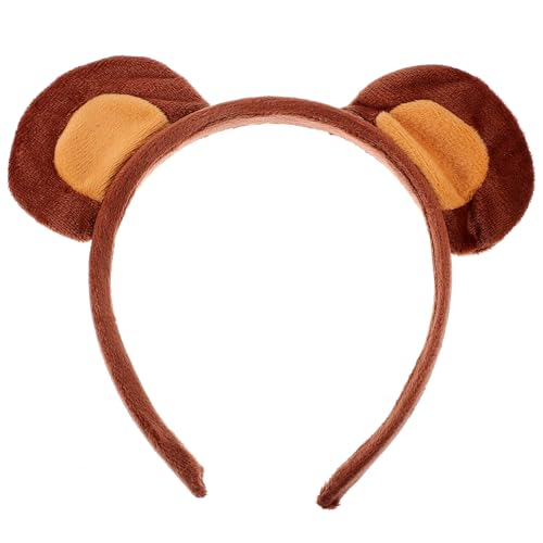 ifundom Diadema Oso Cosplay Unisex con Orejas Animales Peluche Suave para Fiesta Disfraces Tocado Pelo Niñas Accesorio Decorativo