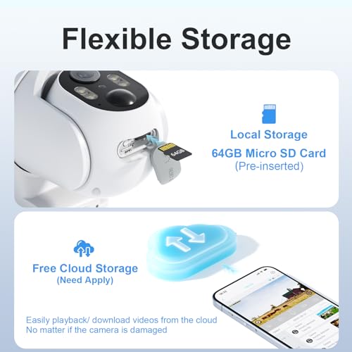 HOSAFE.COM 4G LTE Cellular Security Camera No Internet Needed, 2K Solar No WiFi Security Camera Outdoor Wireless with SIM Card Jobsite,360 Live View, Motion Detection,Free Cloud Storage(Need Apply) - image 5